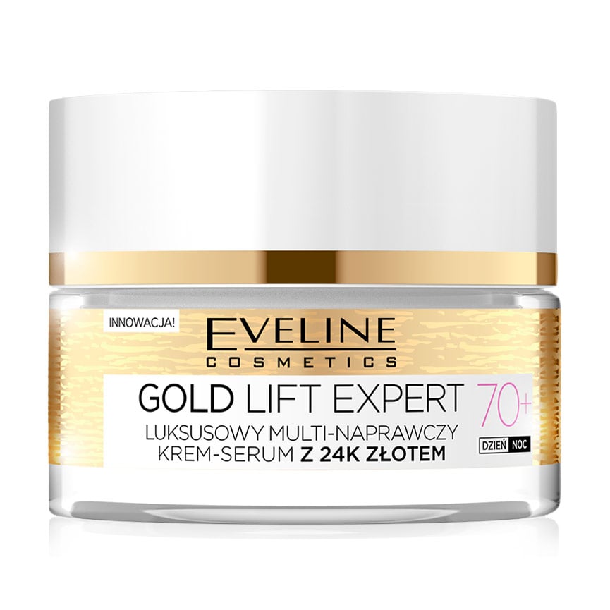 Крем-сироватка для обличчя Eveline Cosmetics Gold Lift Expert 70+ Multi Repair Cream Serum, 50 мл