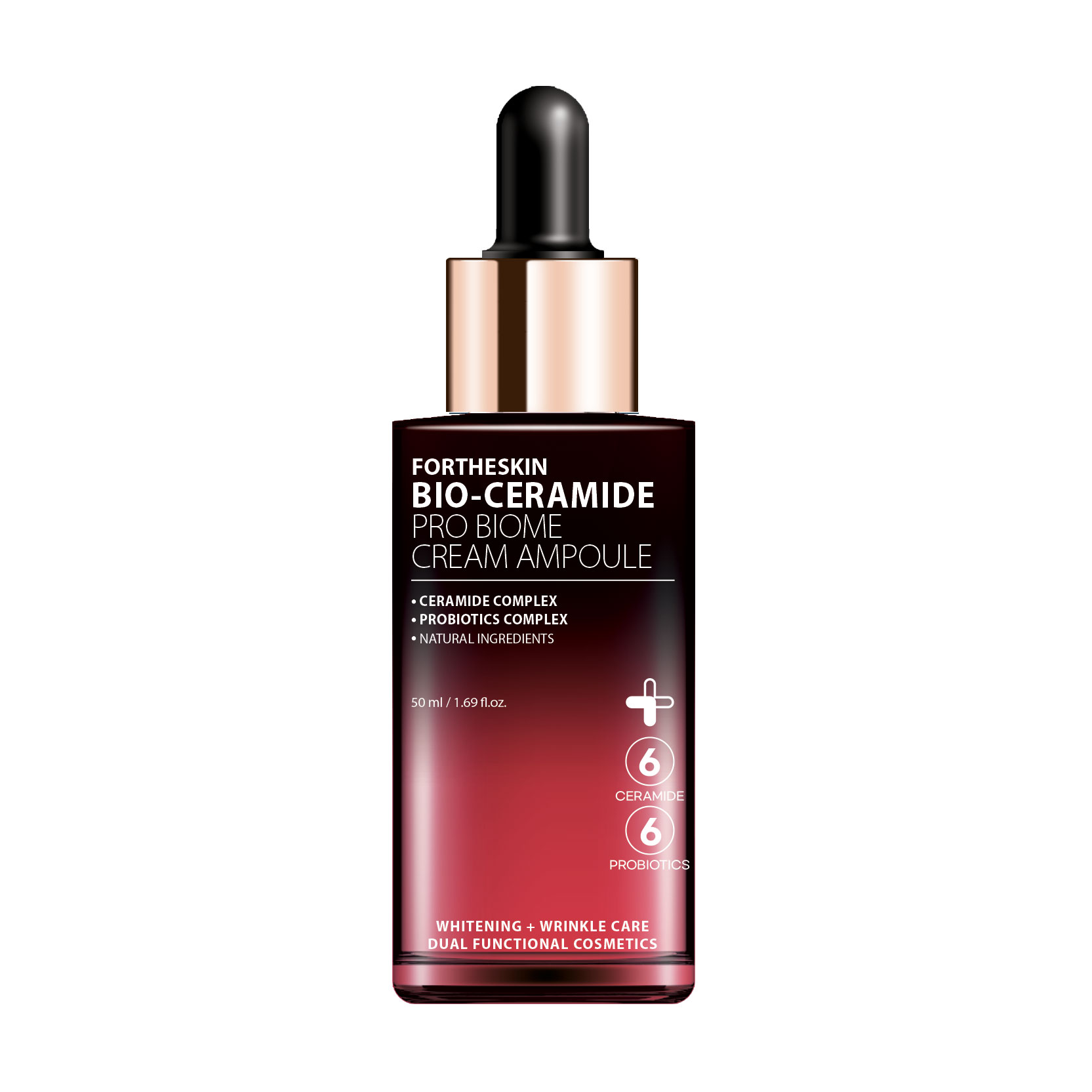 Крем-сироватка для обличчя Fortheskin Bio-Ceramide Pro Biome Cream Ampoule з керамідами, 50 мл